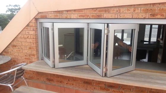 Modern Building Bi Fold Aluminium Windows Soundproof Folding Glass Windows